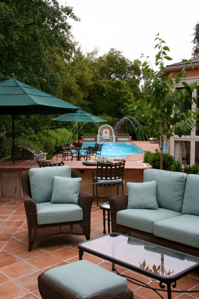 Ashton Park Mediterranean Patio Sacramento by CLK Construction