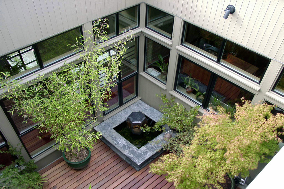 AtriumHouse Contemporary Patio Seattle by Castanes Architects