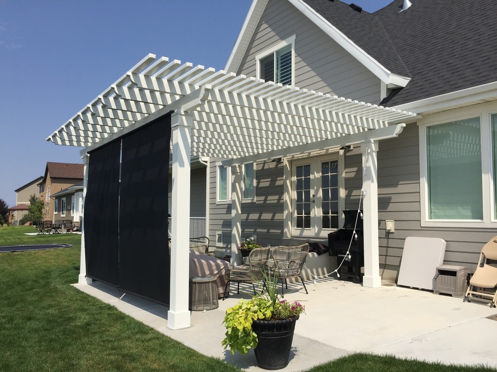 Awning and Pergola Transitional Patio Salt Lake City by BLACK