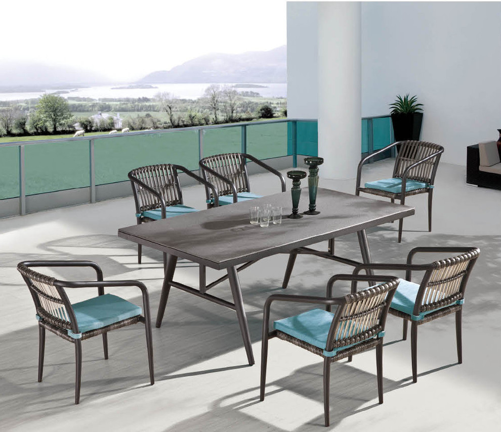 Babmar Valencia Dining Set For 6 Contemporary Patio San Diego