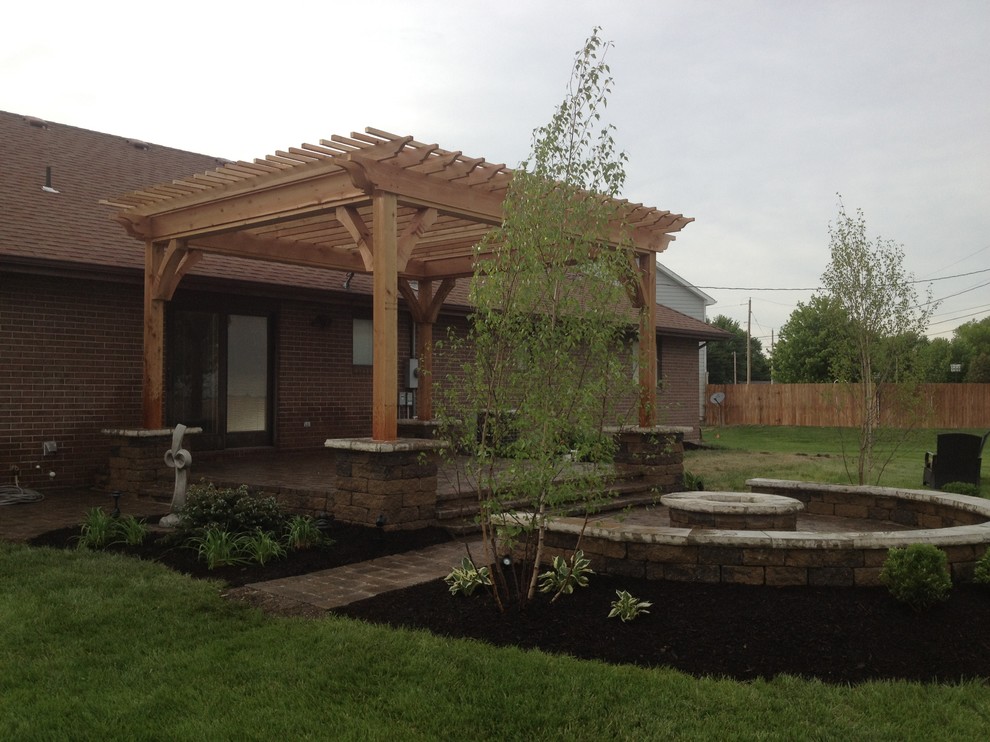 BACK PATIO CEDAR PERGOLA Traditional Patio Kansas City by