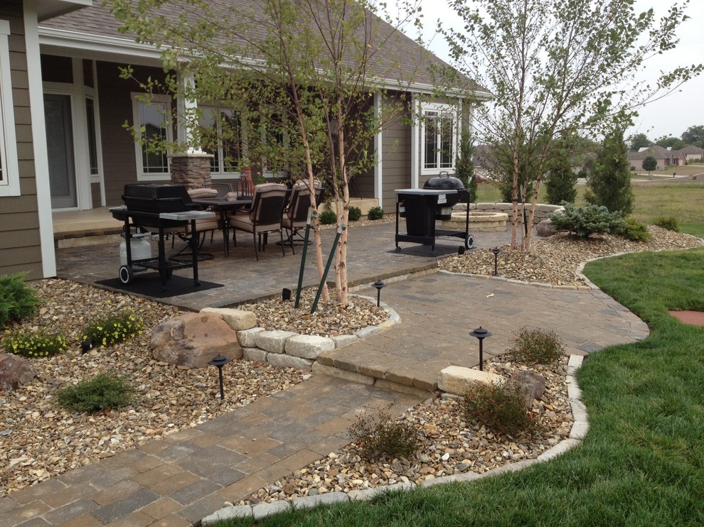 Back Yard Patio And Fire Pit, Patio And Landscaping