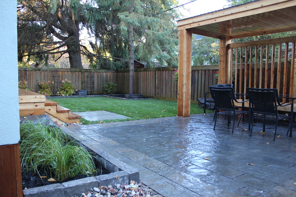 Backyard 5 Modern Patio Ottawa by Green Roots Landscaping Inc
