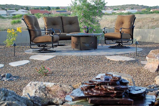 Backyard Fire Pit Table In Desert Traditional Patio Denver By All Backyard Fun Houzz Ie