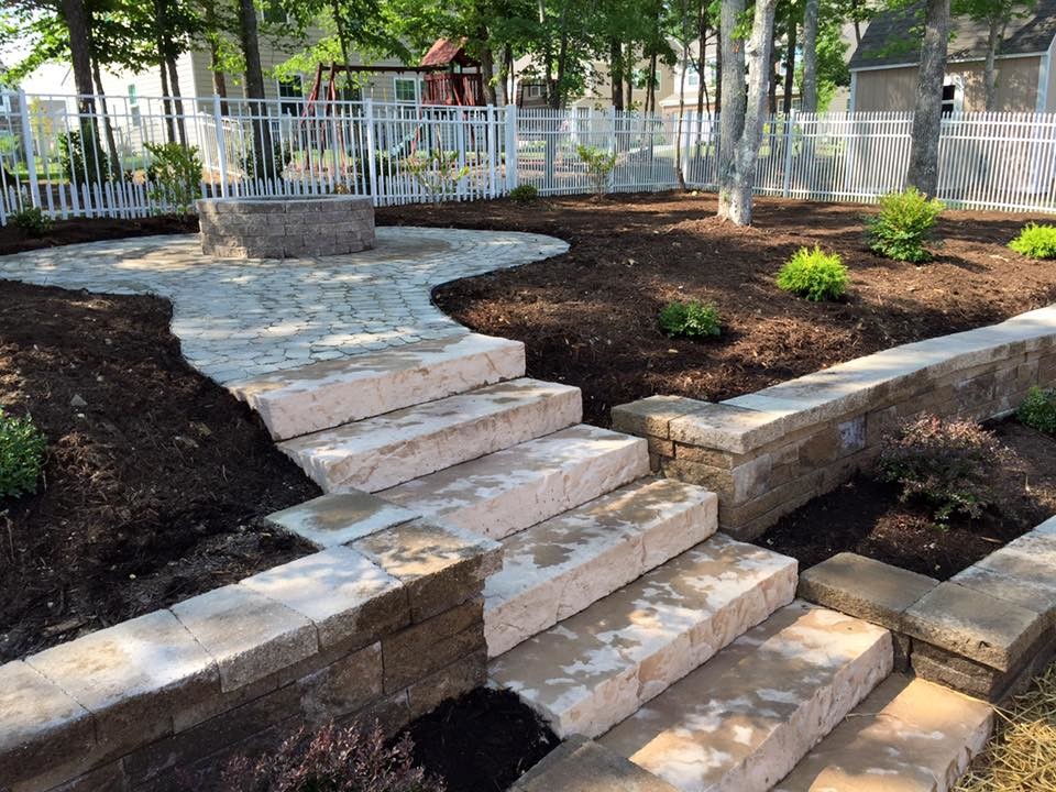 Backyard Firepit Traditional Landscape Charlotte by Richard