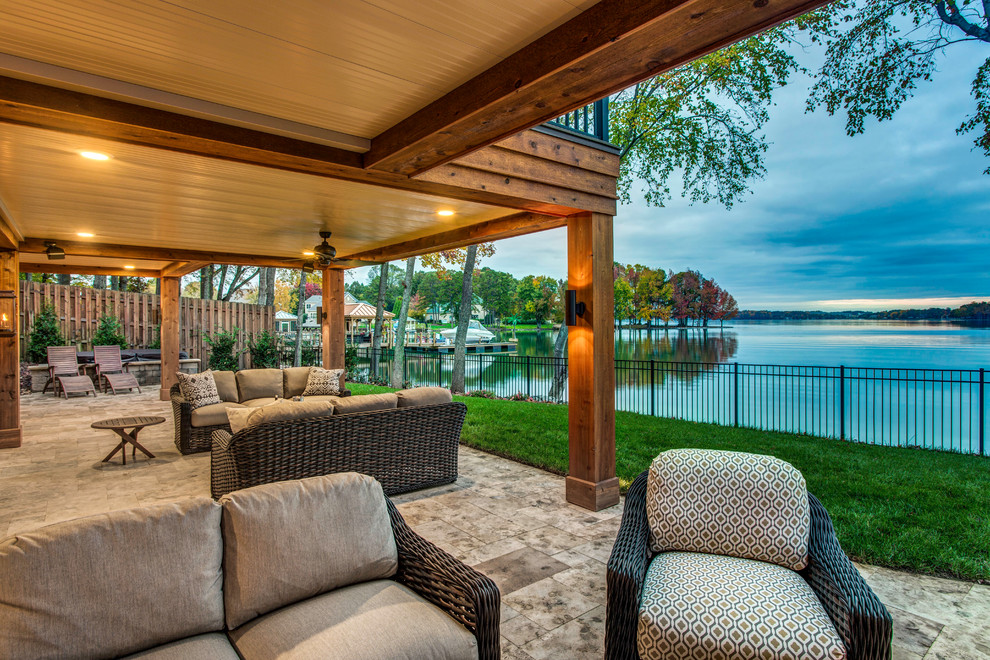 Backyard Living Rustic Patio Charlotte by Keystone Building