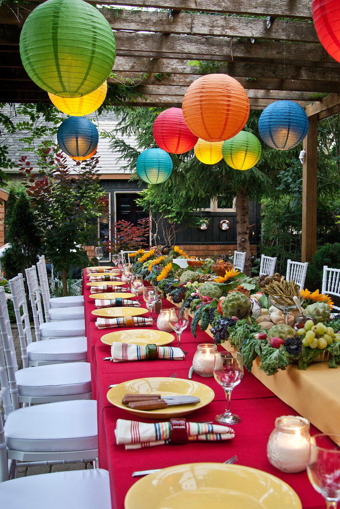 Patio - eclectic patio idea in Toronto with a gazebo