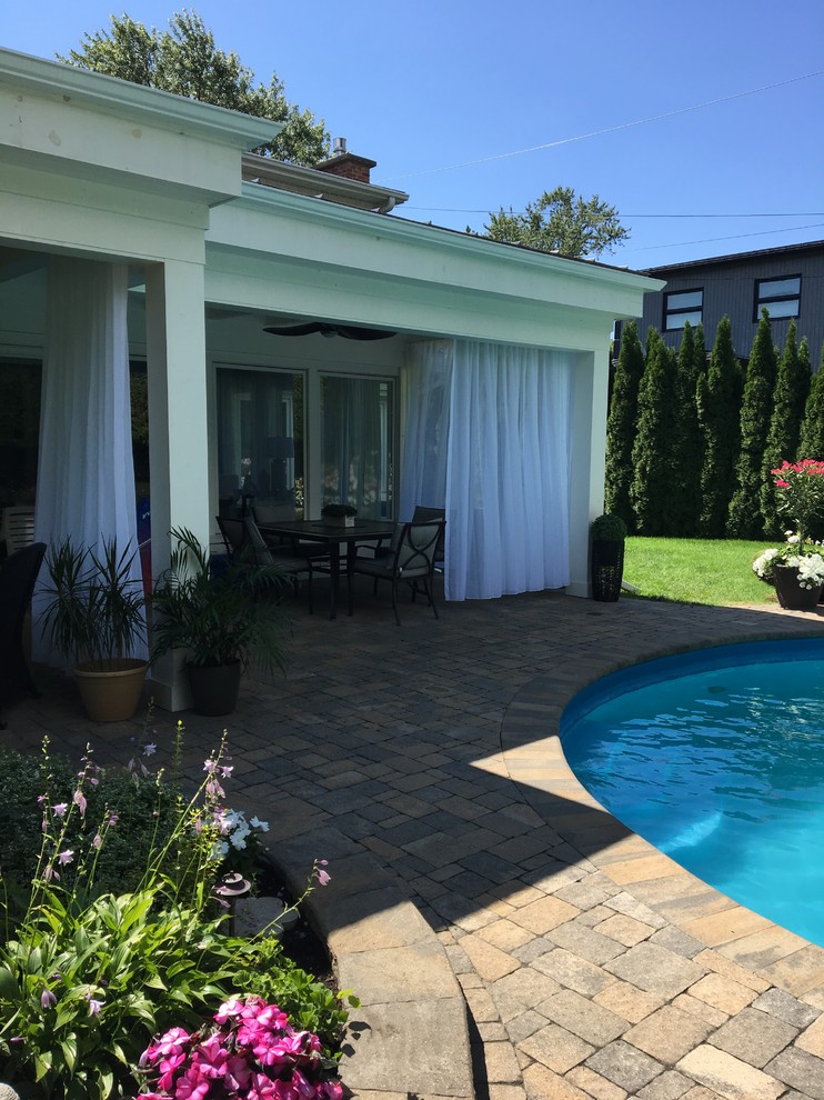 Backyard oasis Contemporary Patio Montreal by Carter Decor Houzz