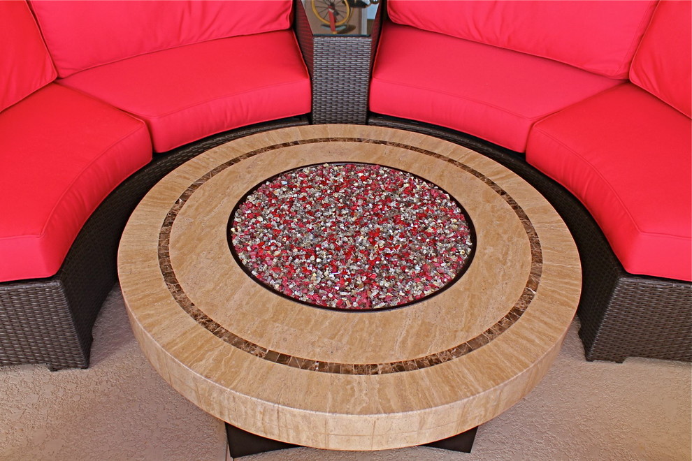 Backyard Patio Furniture Set with Fire Table Contemporary Patio Denver by All Backyard