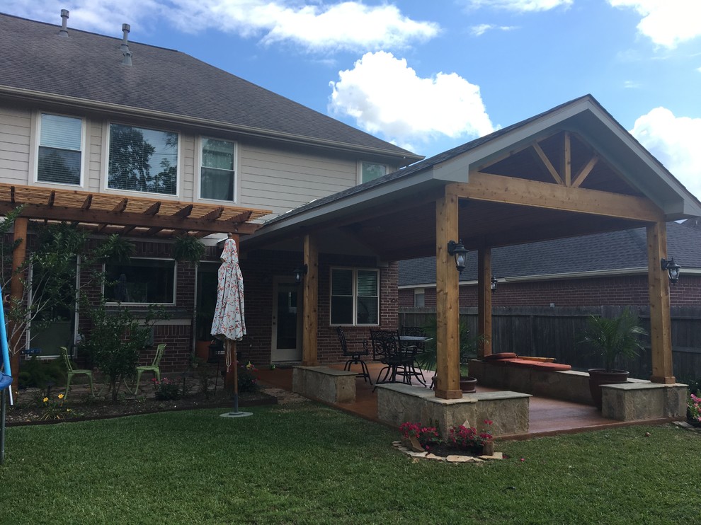 Backyard Remodeling Rustic Patio Houston by NWS Custom Homes