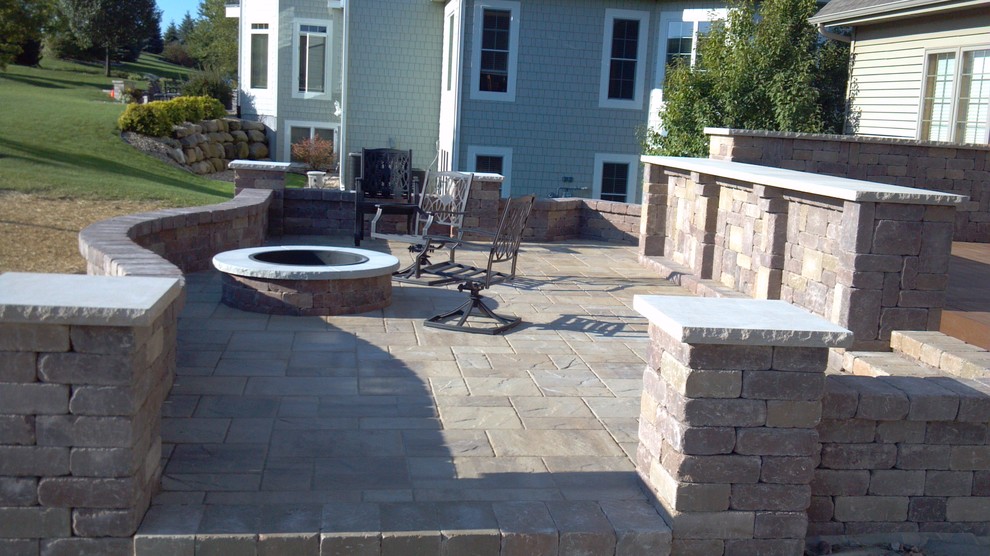 Bar with Fire Pit Traditional Patio Other by Kittleson