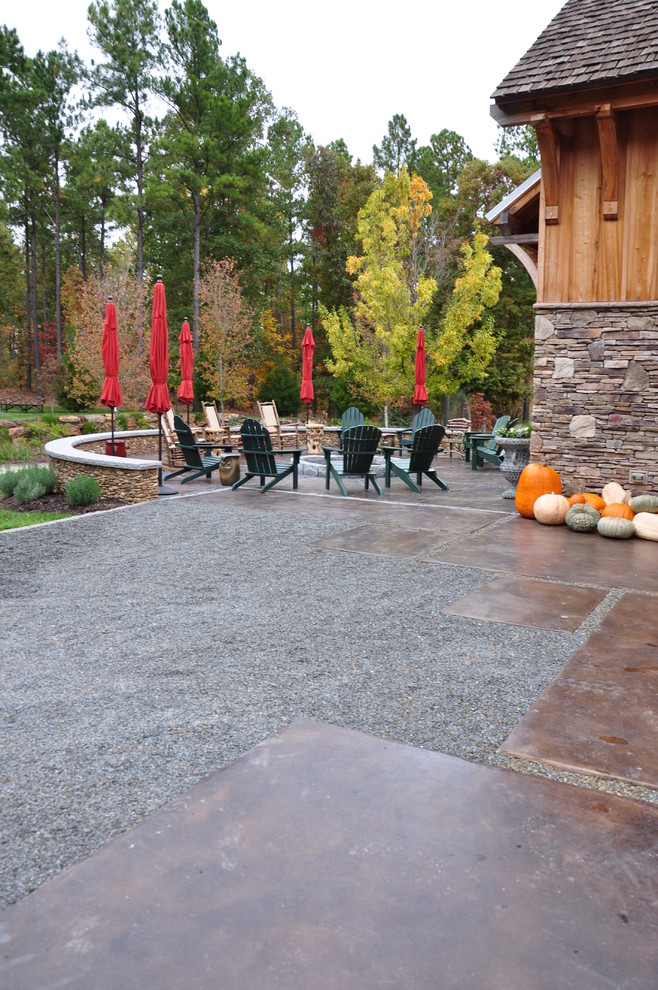 Barn Fire Pit Terrace - Traditional - Patio - Other - by DabneyCollins |  Houzz
