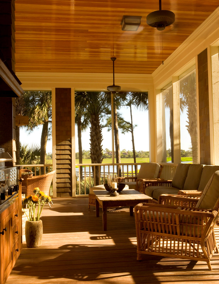 Bass Creek Traditional Patio Charleston by Island Architects