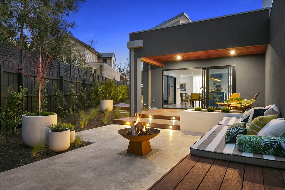 Inspiration pour une terrasse minimaliste.