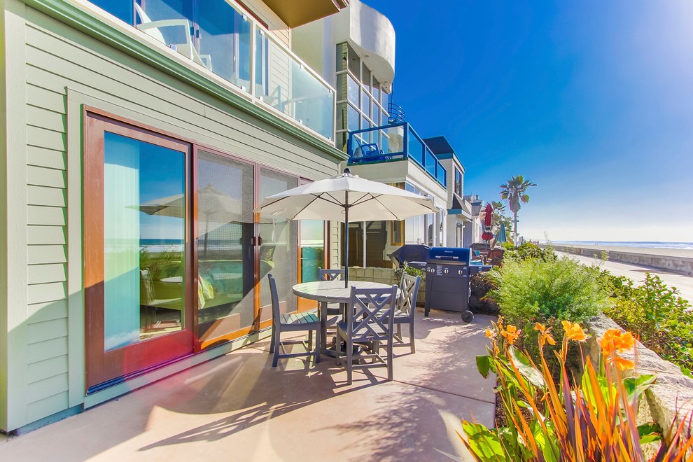 Beachfront Home Mission Beach, CA Beach Style Patio San Diego by J Hill Interiors Houzz