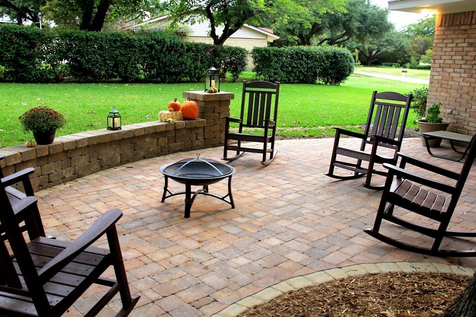 Beautiful Large Patio and SitWall Traditional Patio Dallas by