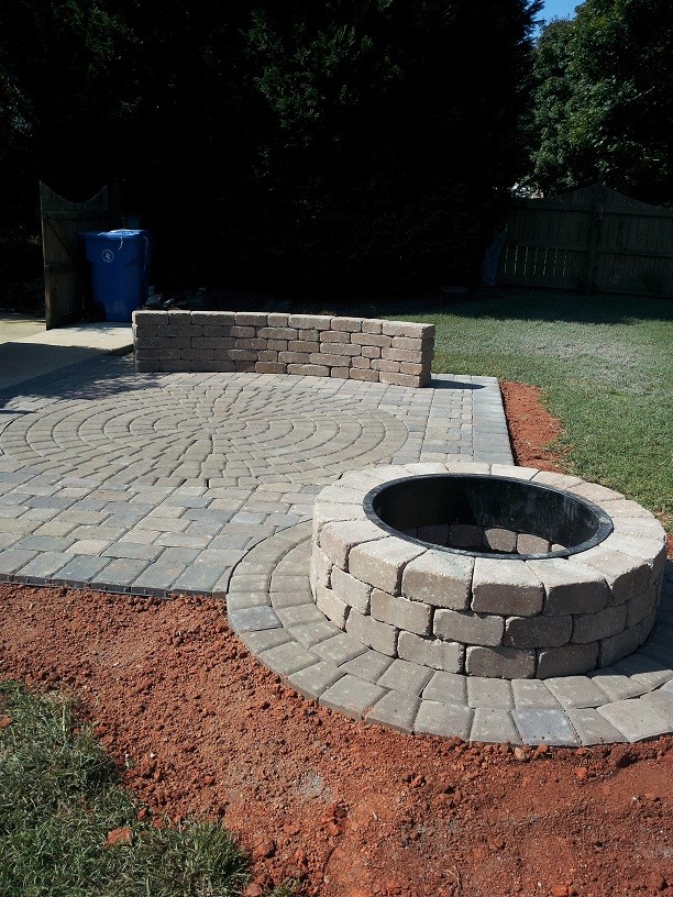 Belgard Paver Wall Fire Pit Modern, Paver Patio With Fire Pit Kit