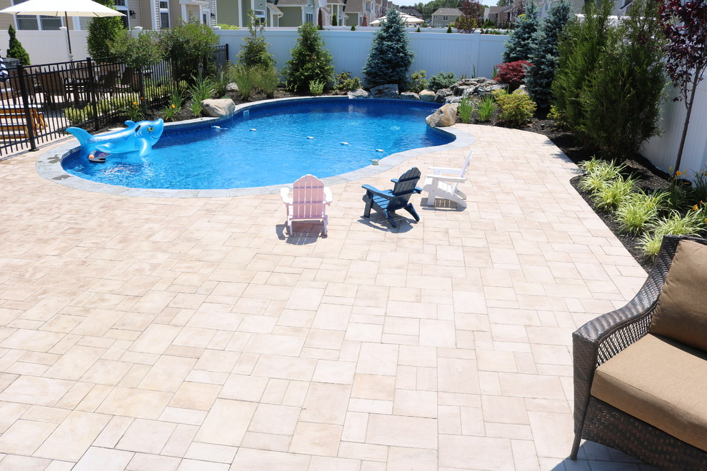 Bellmore, New York Pool Patio Traditional Patio New York by