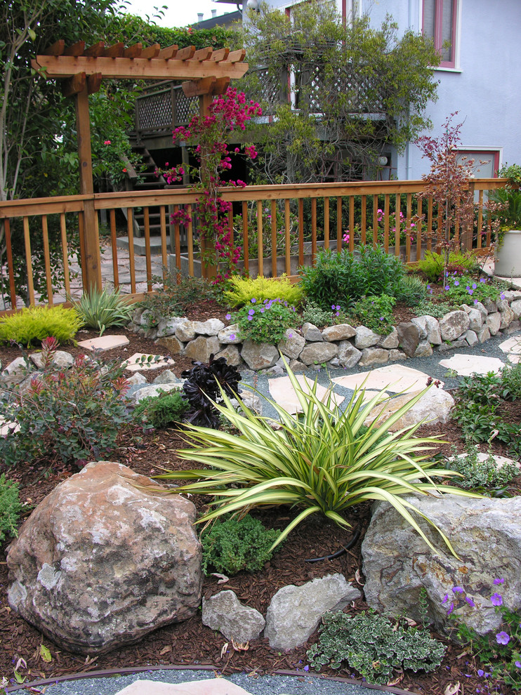 Berkeley Mediterranean Backyard Patio & Pathway Mediterranean Patio