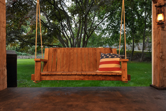 50 Beautiful Ways With Porch Swings, Wooden Front Porch Swing Afternoon