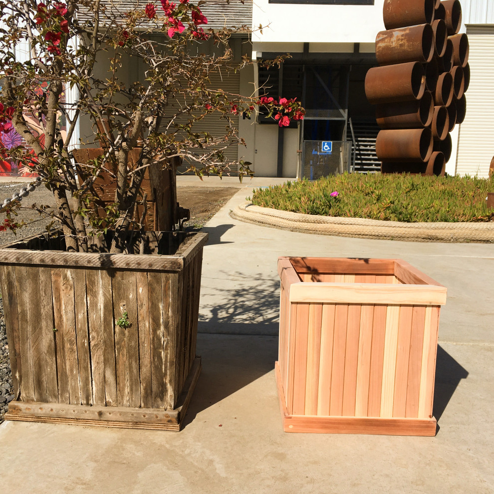 Best Redwood Solid Planter Boxes Southwestern Patio San Diego By Best Redwood