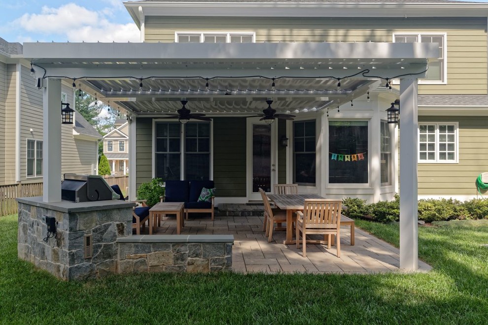 Bethesda Equinox Adjustable Louvered Roof, Patio and Grill Station
