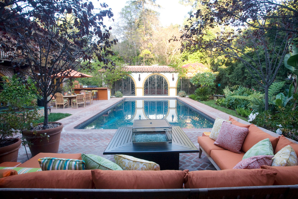 Beverly Hills Rustic Patio Los Angeles by Linda Rosen Interiors