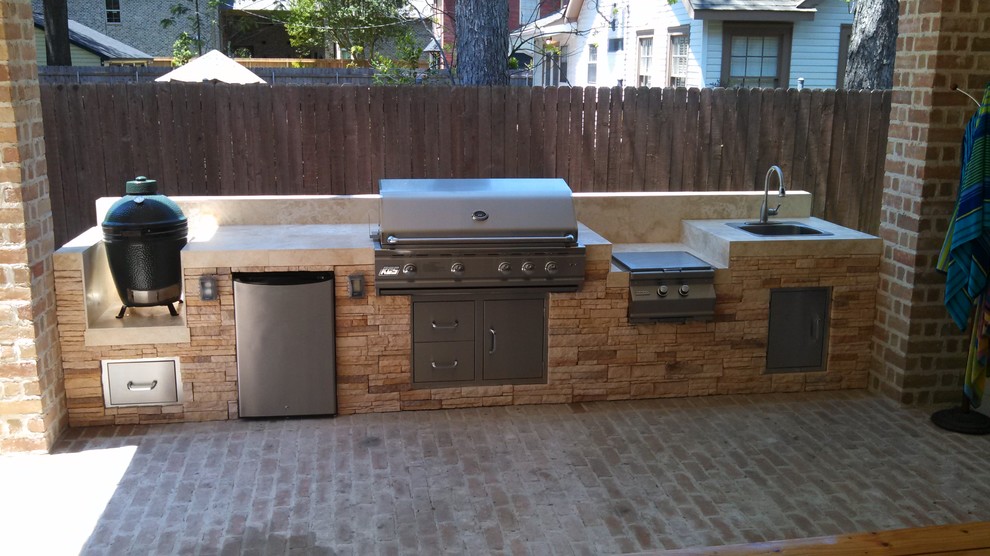 Big Green Egg islands - Contemporary - Patio - Houston - by ...