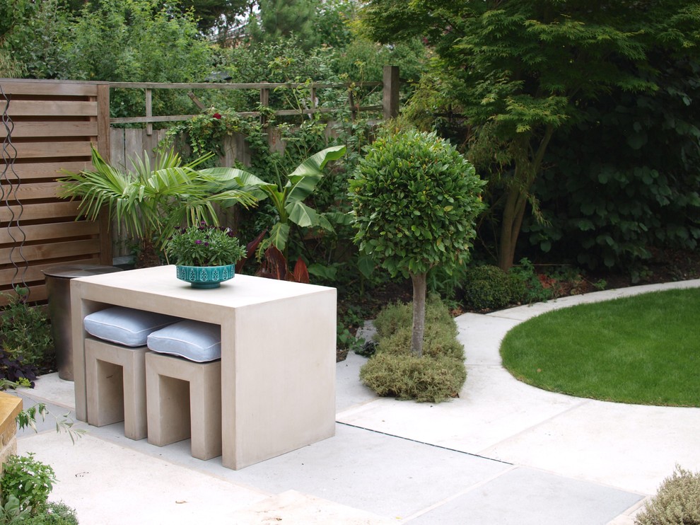 Design ideas for a contemporary patio in London with no cover.