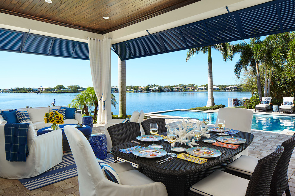 Inspiration for a coastal patio remodel in Miami