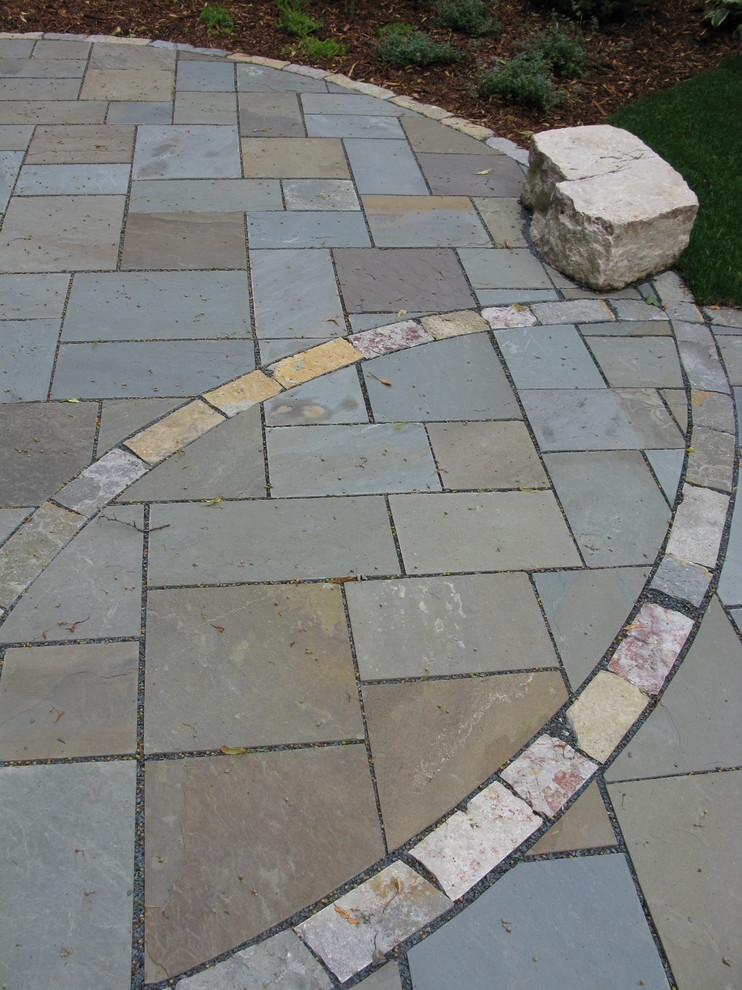 Bluestone Patio with Fire Pit Contemporary Patio Minneapolis by