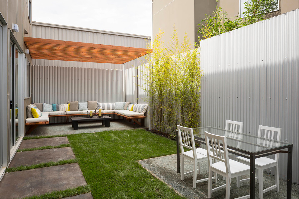 Inspiration for an industrial back patio in San Francisco.