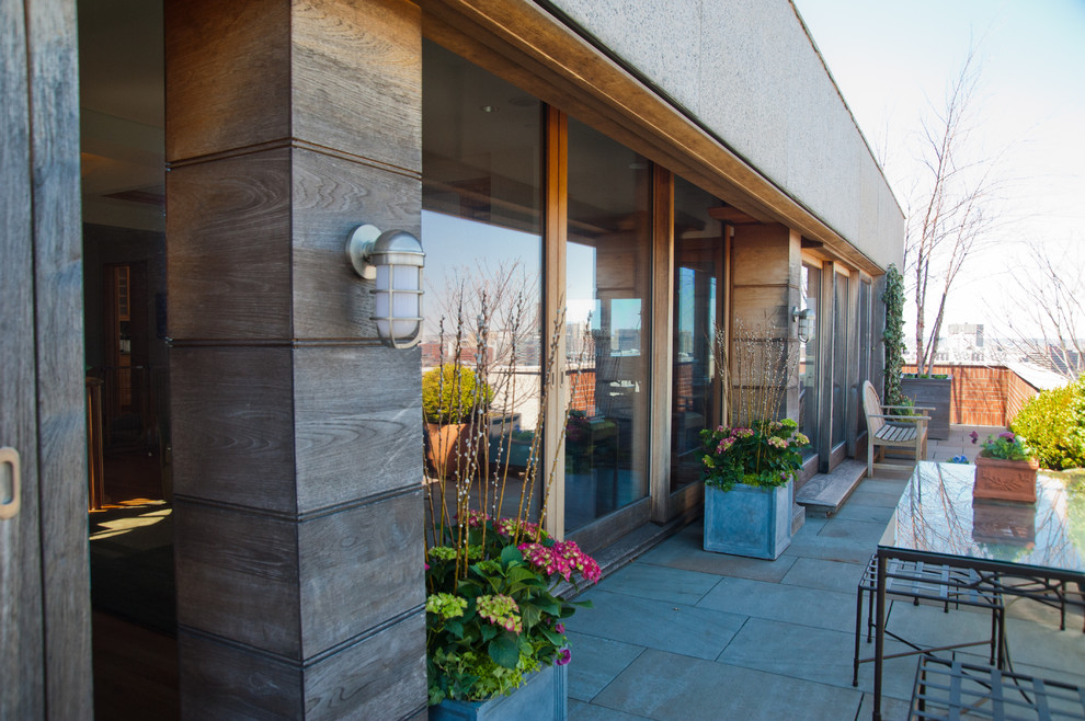 Curated visual reference: Fresh Look at Boston Ma Penthouse Rooftop Garden Contemporary Patio