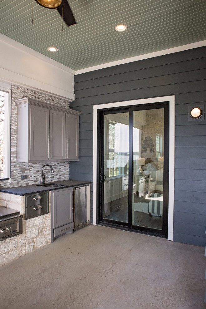 Breezy, Coastal Living Inspired Lake Home Beach Style Patio