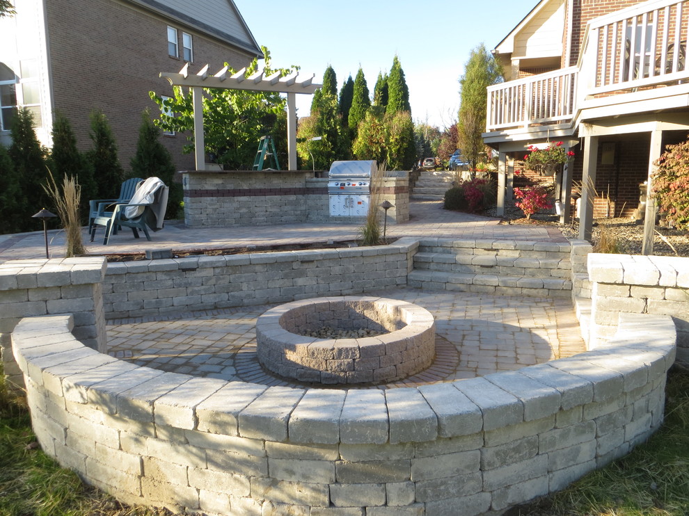 Brick Patios Contemporary Patio Detroit by Design One