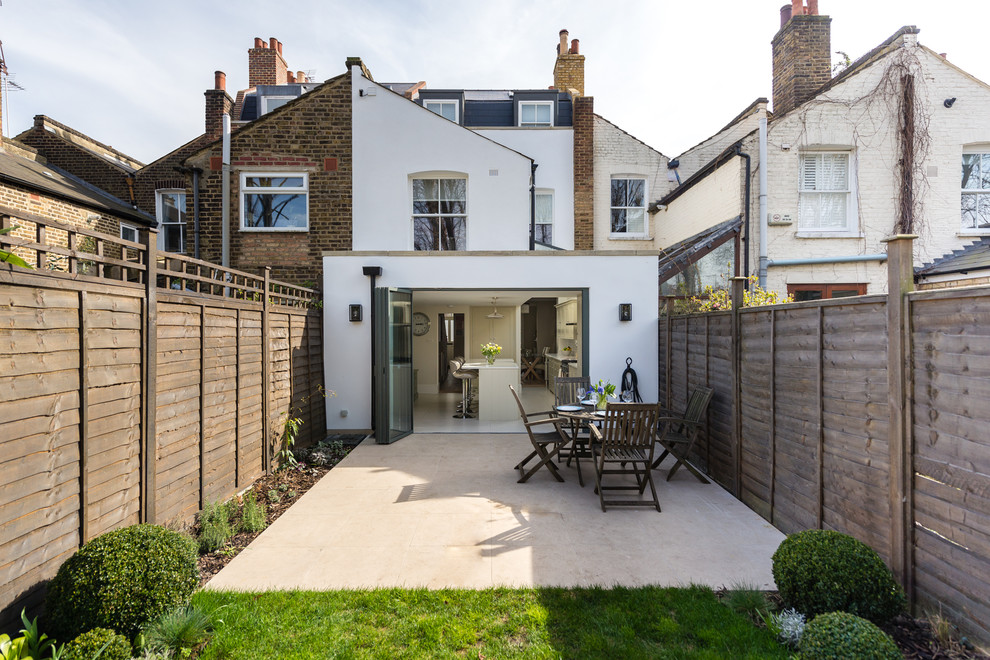 Design ideas for a contemporary patio in London with no cover.
