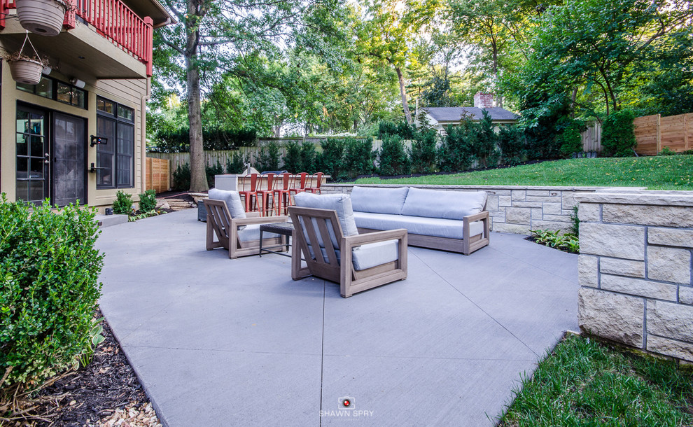 Broom Finish Patio and Outdoor Kitchen Contemporary Patio Kansas