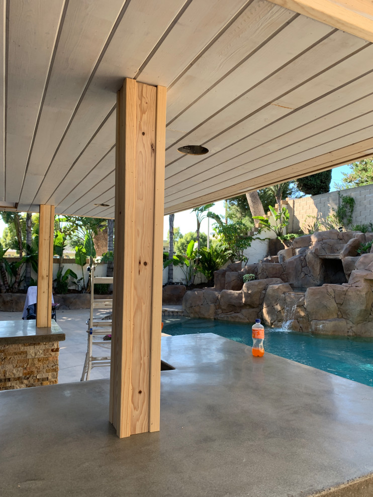 Built In BBQ and Patio Cover Modern Patio Orange County by JRR