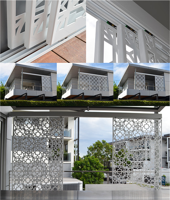 Inspiration pour une petite terrasse minimaliste avec une cour, des pavés en béton et une extension de toiture.