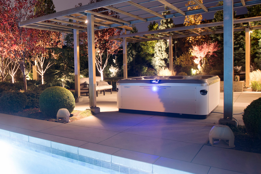 Bullfrog Spas Contemporary Patio Seattle by Armstrong's Stove