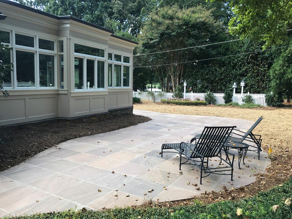 Burlington NC New Bluestone Patio and Outdoor Room 3D Landscape Design Traditional Patio