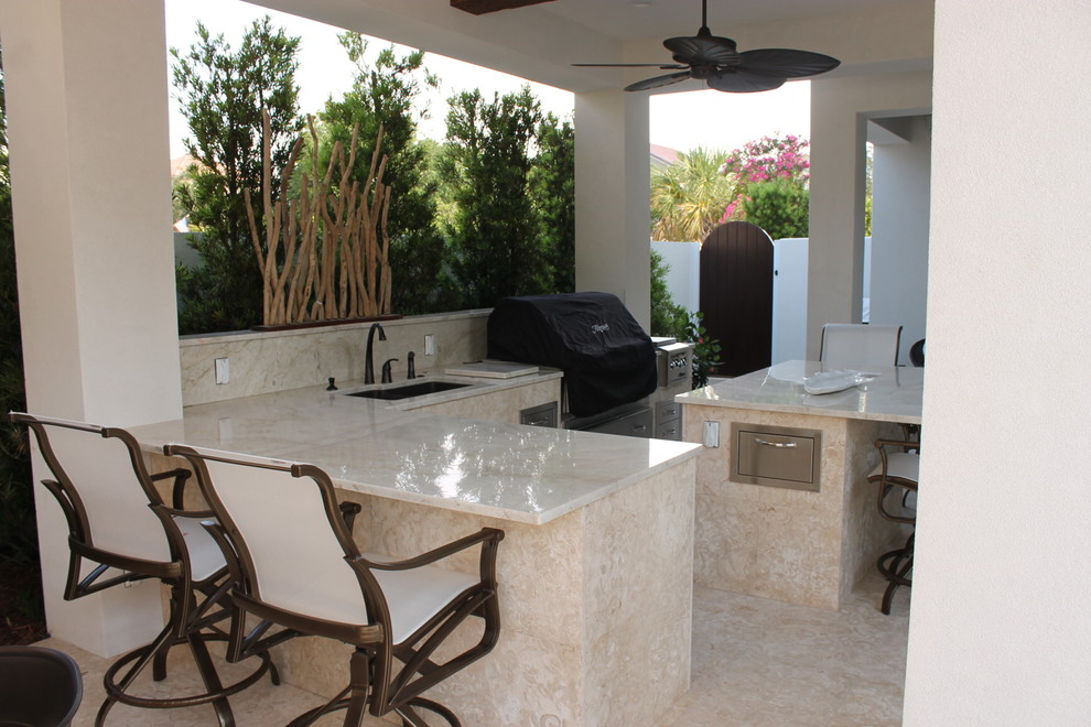 Cabana & Guest House Mediterranean Patio Miami by DKM Custom