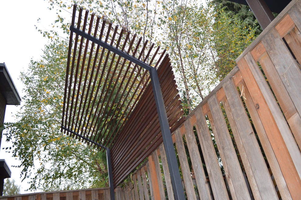 Cantilevered Hardwood Awning Modern Patio Portland by Bamboo