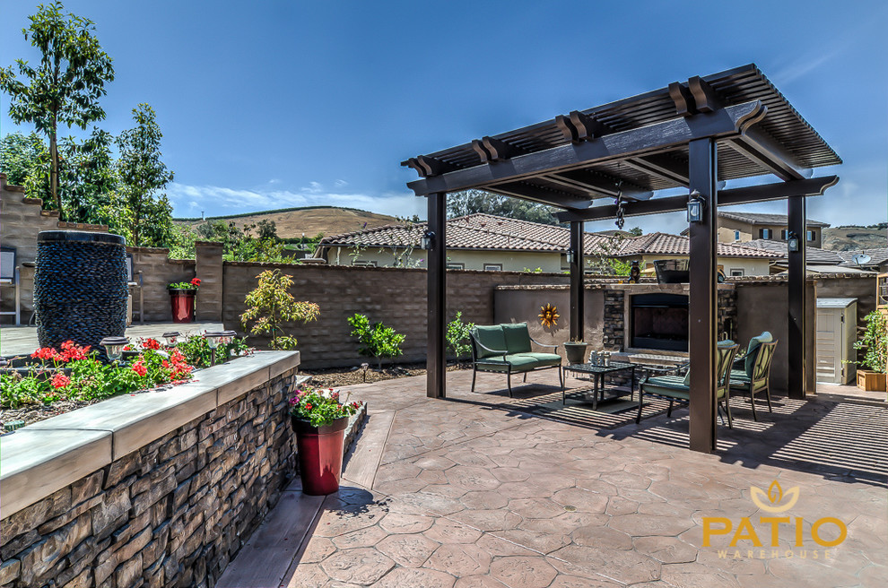 This is an example of a rustic patio in Orange County.