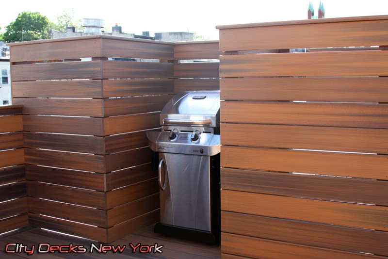 Carroll Gardens Composite Roof Top Deck Modern Patio New York