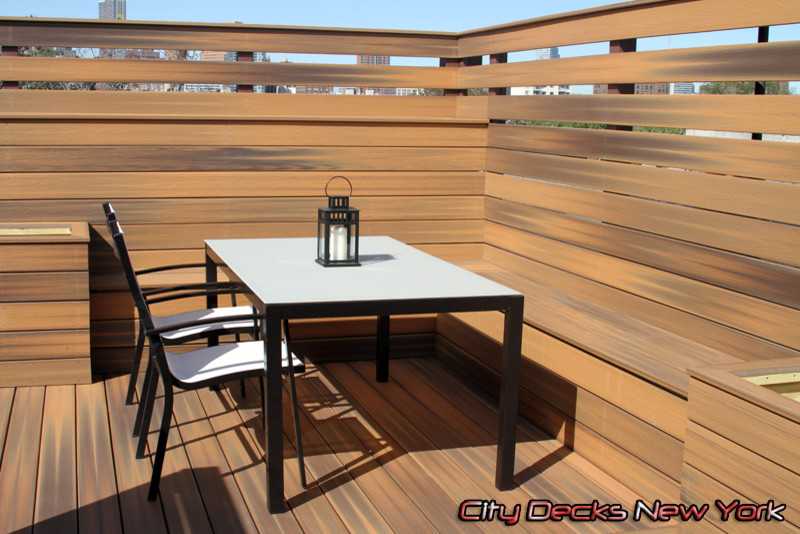 Carroll Gardens Composite Roof Top Deck Modern Patio New York