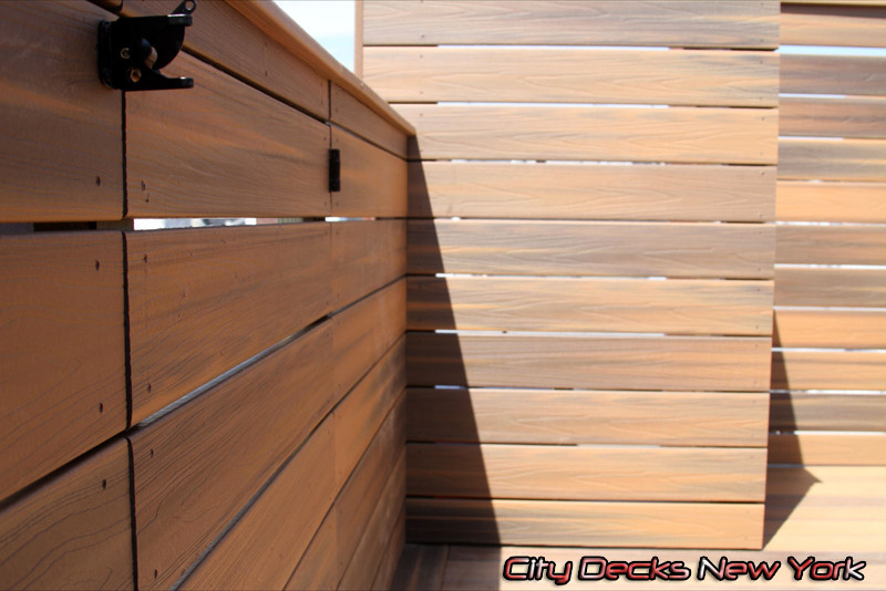 Carroll Gardens Composite Roof Top Deck Modern Patio New York