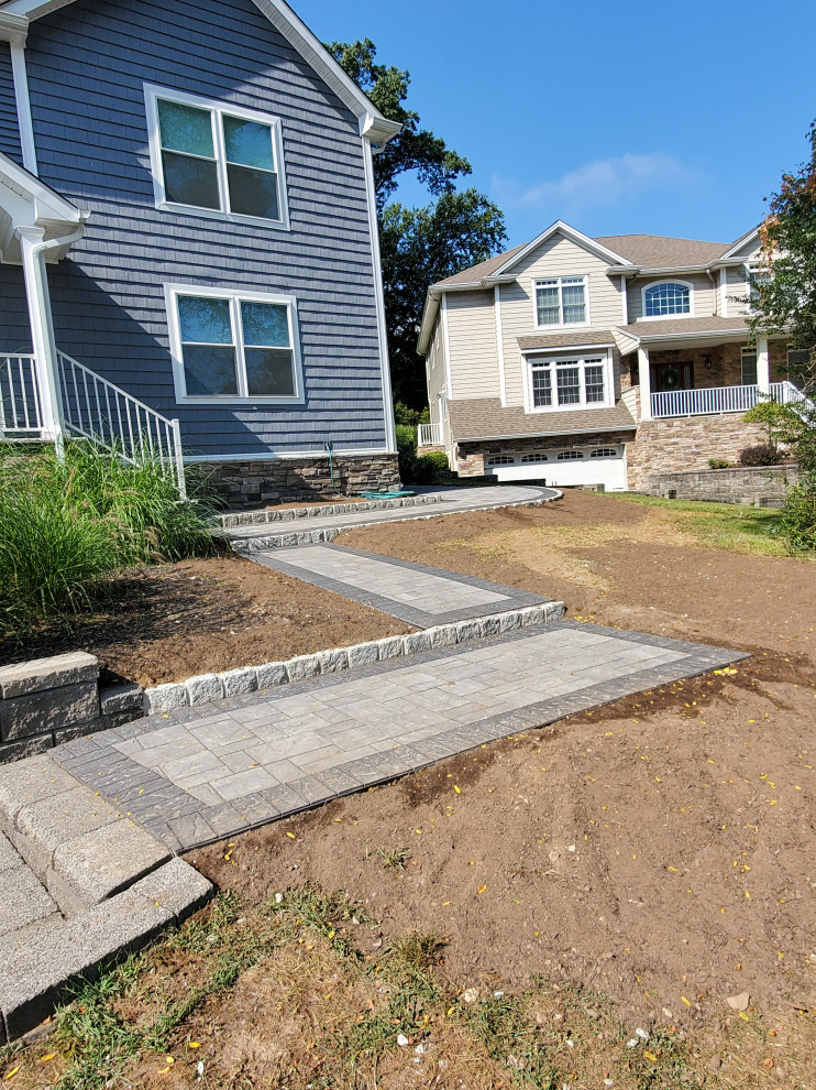 Cedar Grove Patio, steps and walkways with brick pavers and culture