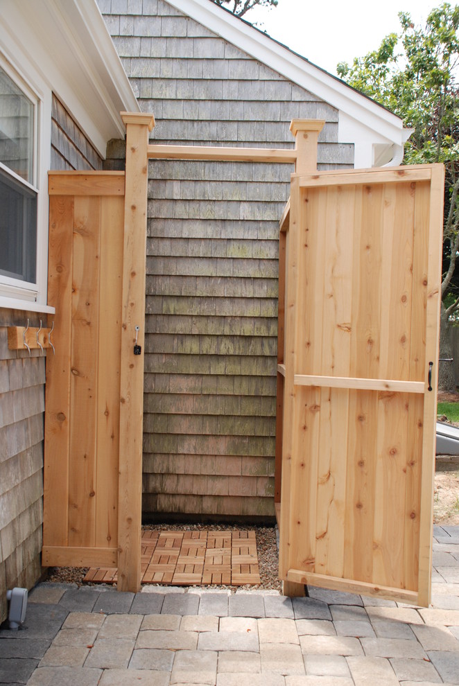 Cedar Outdoor Shower Maritim Uteplats Boston Av Cape Cod Kits Co Houzz Cedar Outdoor Shower Maritim, Cedar Outdoor Shower Enclosure Kit