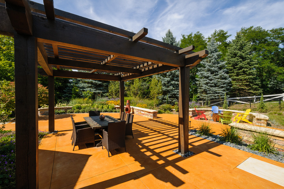 Southwestern Pergola Cedarburg Southwestern Patio Milwaukee